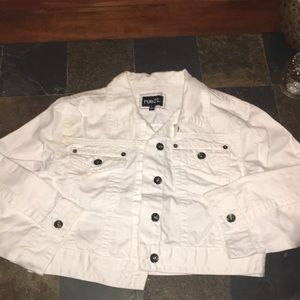 White jean jacket